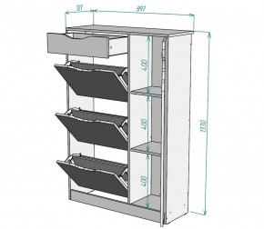 Обувница W44 (Белый) в Сухом Логу - suhoj-log.mebel-e96.ru