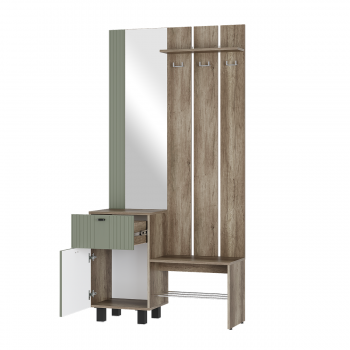 Прихожая Олива эвкалипт софт, модульная (БТС) в Сухом Логу - suhoj-log.mebel-e96.ru
