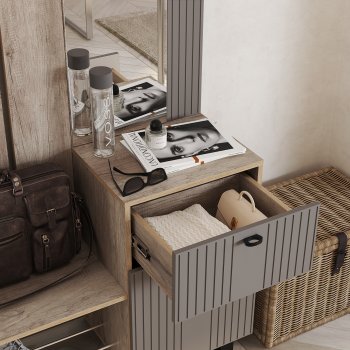 Прихожая Олива муссон софт, модульная (БТС) в Сухом Логу - suhoj-log.mebel-e96.ru