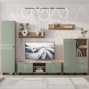 Тумба под ТВ Олива ТБ-09 эвкалипт софт (БТС) в Сухом Логу - suhoj-log.mebel-e96.ru