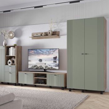 Тумба под ТВ Олива ТБ-09 эвкалипт софт (БТС) в Сухом Логу - suhoj-log.mebel-e96.ru
