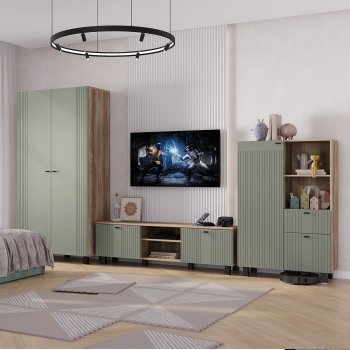 Шкаф 900 мм Олива ШК-16 эвкалипт софт (БТС) в Сухом Логу - suhoj-log.mebel-e96.ru