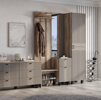 Прихожая Олива муссон софт, модульная (БТС) в Сухом Логу - suhoj-log.mebel-e96.ru