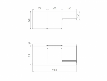 Кухонный гарнитур 1800 мм Ольвия-8 (Росток) в Сухом Логу - suhoj-log.mebel-e96.ru