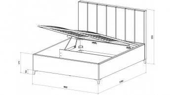 Кровать с ПМ Оливия Серый (Лин) в Сухом Логу - suhoj-log.mebel-e96.ru
