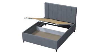 Кровать с ПМ Оливия Серый (Лин) в Сухом Логу - suhoj-log.mebel-e96.ru
