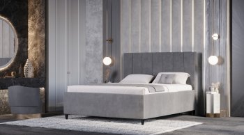 Кровать с ПМ Оливия Серый (Лин) в Сухом Логу - suhoj-log.mebel-e96.ru
