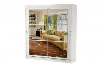 Шкаф-купе 1800 мм Орион крафт белый(Памир) в Сухом Логу - suhoj-log.mebel-e96.ru