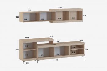 Стенка Оскар ТВ7 сонома (Генезис) в Сухом Логу - suhoj-log.mebel-e96.ru