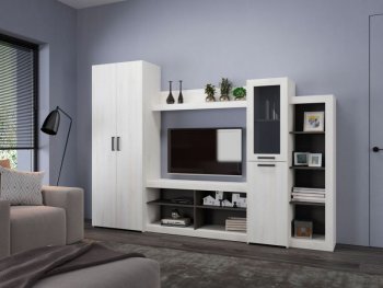 Стенка OSKAR4 сосна белая (Генезис) в Сухом Логу - suhoj-log.mebel-e96.ru