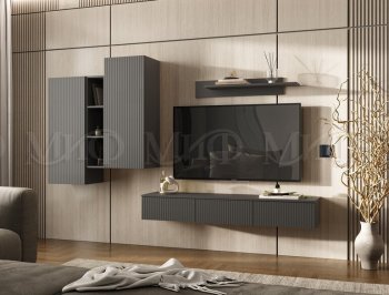 Стенка Оскар комп.2 графит (Миф) в Сухом Логу - suhoj-log.mebel-e96.ru