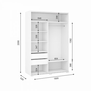 Шкаф-купе 1500 мм Оскар (ИЦ) в Сухом Логу - suhoj-log.mebel-e96.ru