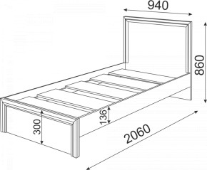 Кровать Остин Модуль 21 (Риннер) в Сухом Логу - suhoj-log.mebel-e96.ru