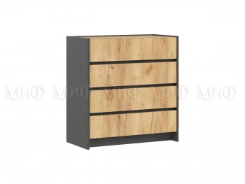 Комод 4ящ. Остин крафт/графит (Миф) в Сухом Логу - suhoj-log.mebel-e96.ru