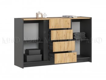Комод 2дв.4ящ. Остин крафт/графит (Миф) в Сухом Логу - suhoj-log.mebel-e96.ru