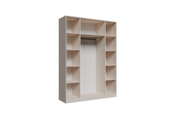 Шкаф 1600 мм Пальма с антресолью, Сатин (ДСВ) в Сухом Логу - suhoj-log.mebel-e96.ru