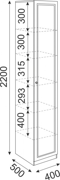 Пенал Беатрис 400 (модуль 4) (Риннер) в Сухом Логу - suhoj-log.mebel-e96.ru