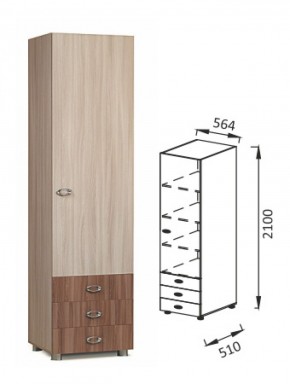 ПМ-12 шкаф для детских вещей Юниор-6 в Сухом Логу - suhoj-log.mebel-e96.ru