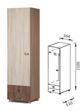 ПМ-13 шкаф для платья Юниор-6 в Сухом Логу - suhoj-log.mebel-e96.ru