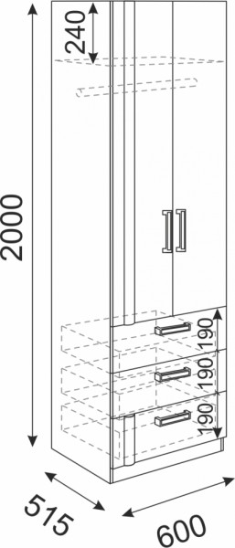 Шкаф с ящиками Волкер М4 (Риннер) в Сухом Логу - suhoj-log.mebel-e96.ru