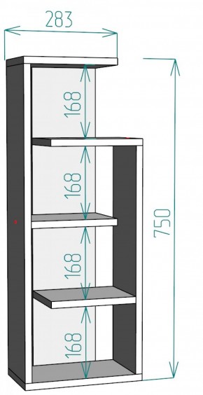 Полка настольная (S3) Графит в Сухом Логу - suhoj-log.mebel-e96.ru