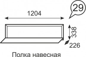 Полка навесная Венеция 29 бодега в Сухом Логу - suhoj-log.mebel-e96.ru