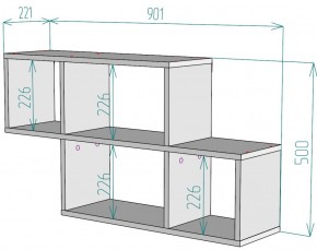 Полка S39 (Белый) в Сухом Логу - suhoj-log.mebel-e96.ru