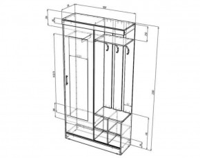 Прихожая купе Бриз (Лин) в Сухом Логу - suhoj-log.mebel-e96.ru