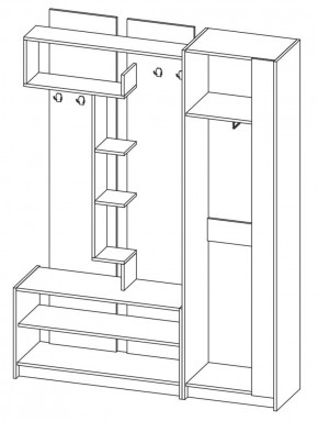 Прихожая Марица модульная (ЯШ темный/ светлый) (ВНК) в Сухом Логу - suhoj-log.mebel-e96.ru