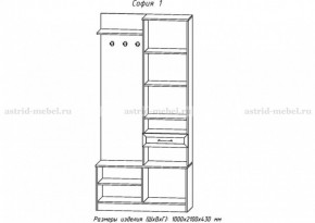 Прихожая София 1 (АстридМ) в Сухом Логу - suhoj-log.mebel-e96.ru