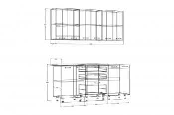 Кухонный гарнитур Рио 1800 мм (Зарон) в Сухом Логу - suhoj-log.mebel-e96.ru