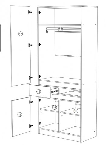 Прихожая Роджина модульная (Миф) в Сухом Логу - suhoj-log.mebel-e96.ru