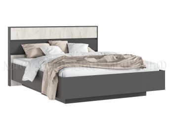 Кровать парящая Роджина с подсветкой, графит/крафт белый (Миф) в Сухом Логу - suhoj-log.mebel-e96.ru