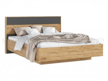 Кровать парящая с ПМ Роджина крафт/графит (Миф) в Сухом Логу - suhoj-log.mebel-e96.ru