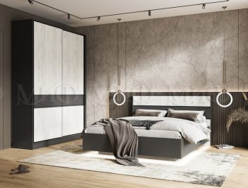 Кровать парящая Роджина графит/крафт белый (Миф) в Сухом Логу - suhoj-log.mebel-e96.ru