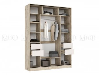 Шкаф-купе 1800 мм Роджина крафт серый/кашемир (Миф) в Сухом Логу - suhoj-log.mebel-e96.ru