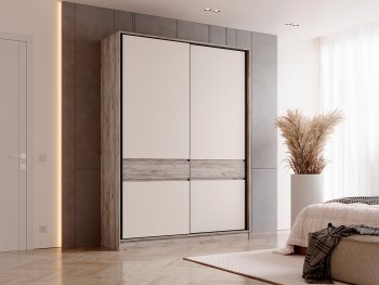 Спальный гарнитур Роджина крафт серый/кашемир, модульный (Миф) в Сухом Логу - suhoj-log.mebel-e96.ru