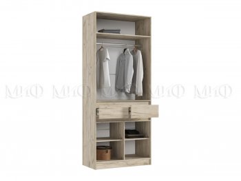 Шкаф 1000 мм Роджина крафт серый/кашемир (Миф) в Сухом Логу - suhoj-log.mebel-e96.ru