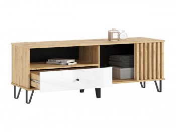 Тумба ТВ (1500) Роджина крафт/белый (Миф) в Сухом Логу - suhoj-log.mebel-e96.ru