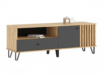 Тумба ТВ (1500) Роджина крафт/графит (Миф) в Сухом Логу - suhoj-log.mebel-e96.ru