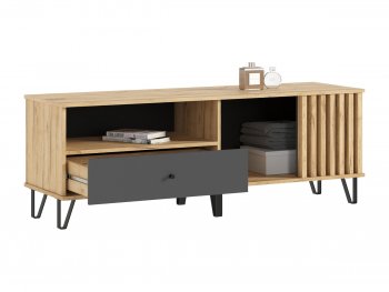 Тумба ТВ (1500) Роджина крафт/графит (Миф) в Сухом Логу - suhoj-log.mebel-e96.ru