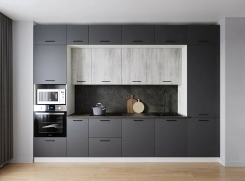 Кухонный гарнитур Санторини 3400 мм МДФ (Санвут) в Сухом Логу - suhoj-log.mebel-e96.ru
