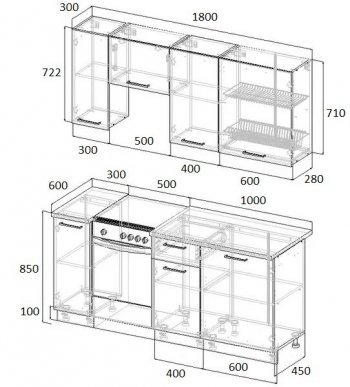 Кухонный гарнитур Антик 1800 мм МДФ в Сухом Логу - suhoj-log.mebel-e96.ru