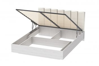 Кровать с подъемным механизмом Шарм (арт.031М1) экокожа Sontex Milk (Диал) в Сухом Логу - suhoj-log.mebel-e96.ru