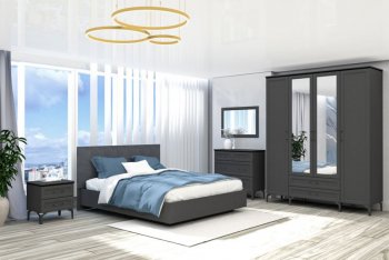 Кровать Шарм (арт.031М1) настил, Антрацит (Диал) в Сухом Логу - suhoj-log.mebel-e96.ru