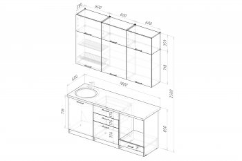 Кухонный гарнитур Шелли макси 1800 мм (Герда) в Сухом Логу - suhoj-log.mebel-e96.ru