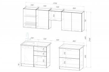 Кухонный гарнитур Шелли макси 2300 мм (Герда) в Сухом Логу - suhoj-log.mebel-e96.ru