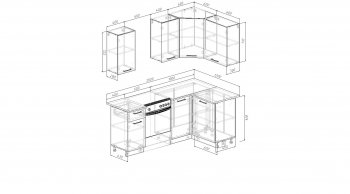 Кухонный гарнитур угловой Роза 2000*1200 мм (Sanvut) в Сухом Логу - suhoj-log.mebel-e96.ru
