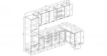 Угловой кухонный гарнитур Шампань 3200х1400 мм в Сухом Логу - suhoj-log.mebel-e96.ru
