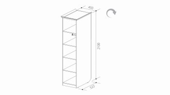 Шкаф-пенал ШиК-1 ( Уголок Школьника 2) в Сухом Логу - suhoj-log.mebel-e96.ru